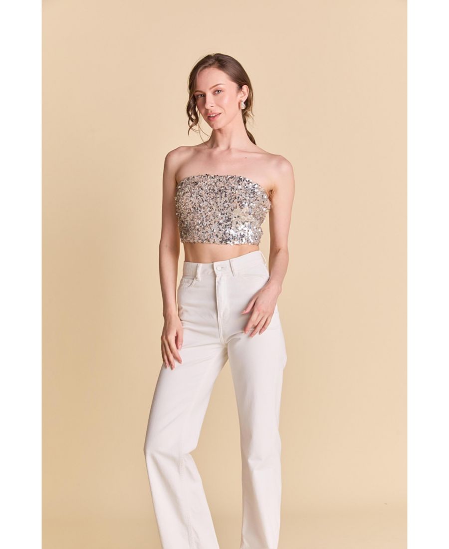 Женский топ без бретелей, расшитый бисером и пайетками endless rose, Beige/silver
Женский топ без бретелей, расшитый бисером и пайетками endless rose, Beige/silver