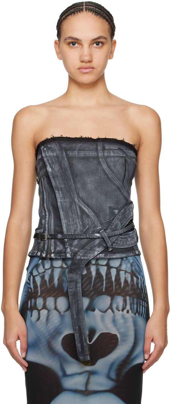 Черный джинсовый топ на молнии Ottolinger
Черный джинсовый топ на молнии Ottolinger