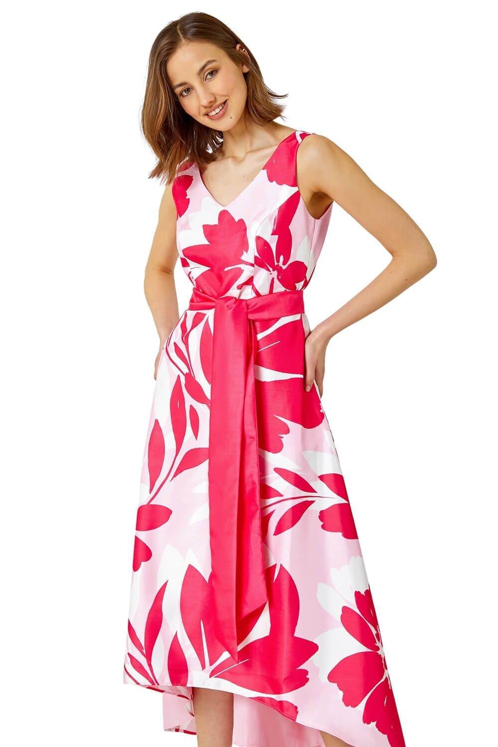 Жаккардовое платье с цветочным принтом и глубоким подолом Roman, розовый
Жаккардовое платье с цветочным принтом и глубоким подолом Roman, розовый