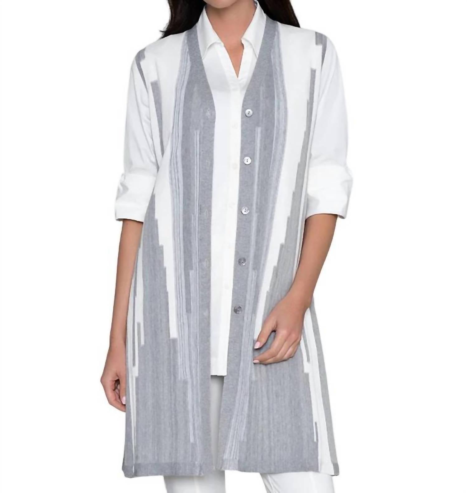 Жилет A-List в сером среднем/мягком белом Stella Carakasi
Жилет A-List в сером среднем/мягком белом Stella Carakasi