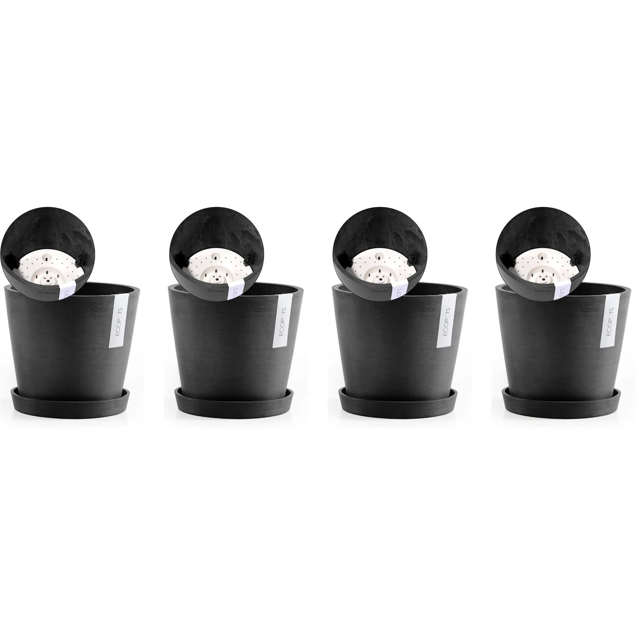 ECOPOTS цветочный горшок «Амстердам», (набор, 4 шт.), с подходящим блюдцем, темно-серый
ECOPOTS цветочный горшок «Амстердам», (набор, 4 шт.), с подходящим блюдцем, темно-серый