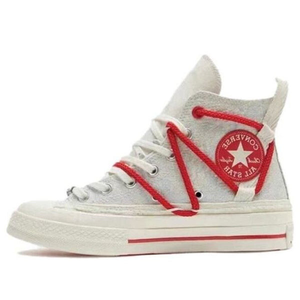 Кроссовки chuck taylor 70s high stop 'cloudy daze/red' Converse, белый 
Кроссовки chuck taylor 70s high stop 'cloudy daze/red' Converse, белый