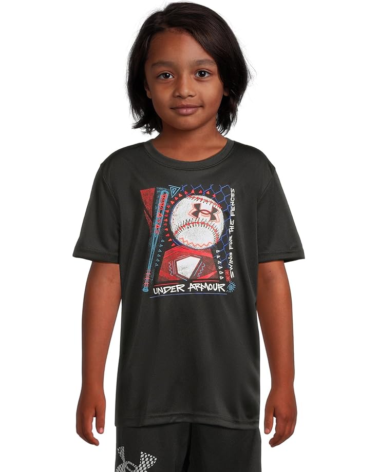 Футболка Under Armour Kids Tech Sketch Baseball Short, черный 
Футболка Under Armour Kids Tech Sketch Baseball Short, черный