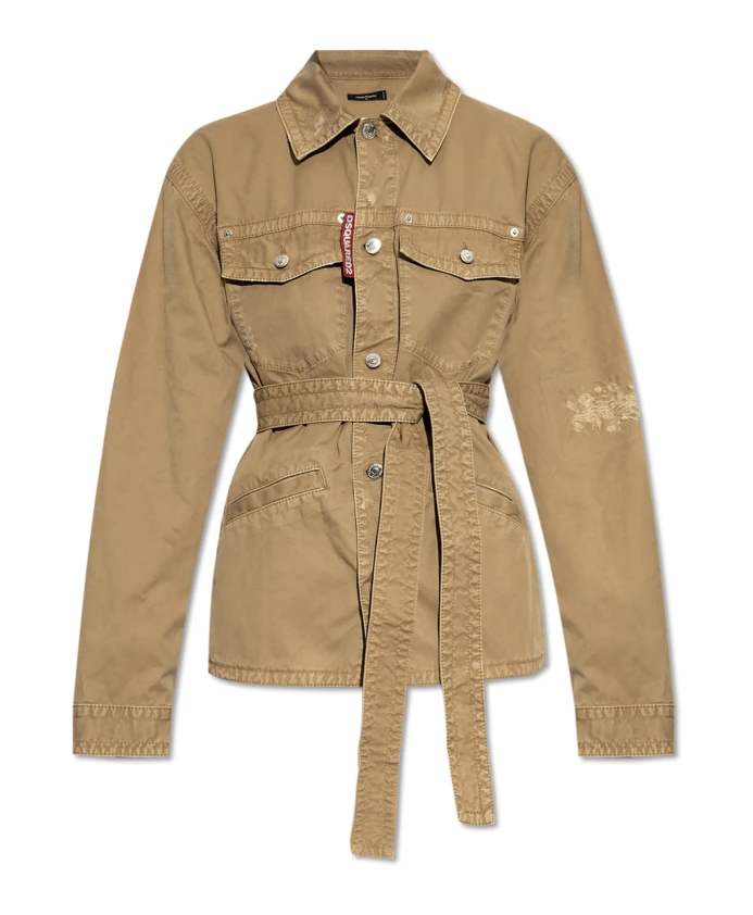 Рубашка с поясом Dsquared2, бежевый
Рубашка с поясом Dsquared2, бежевый