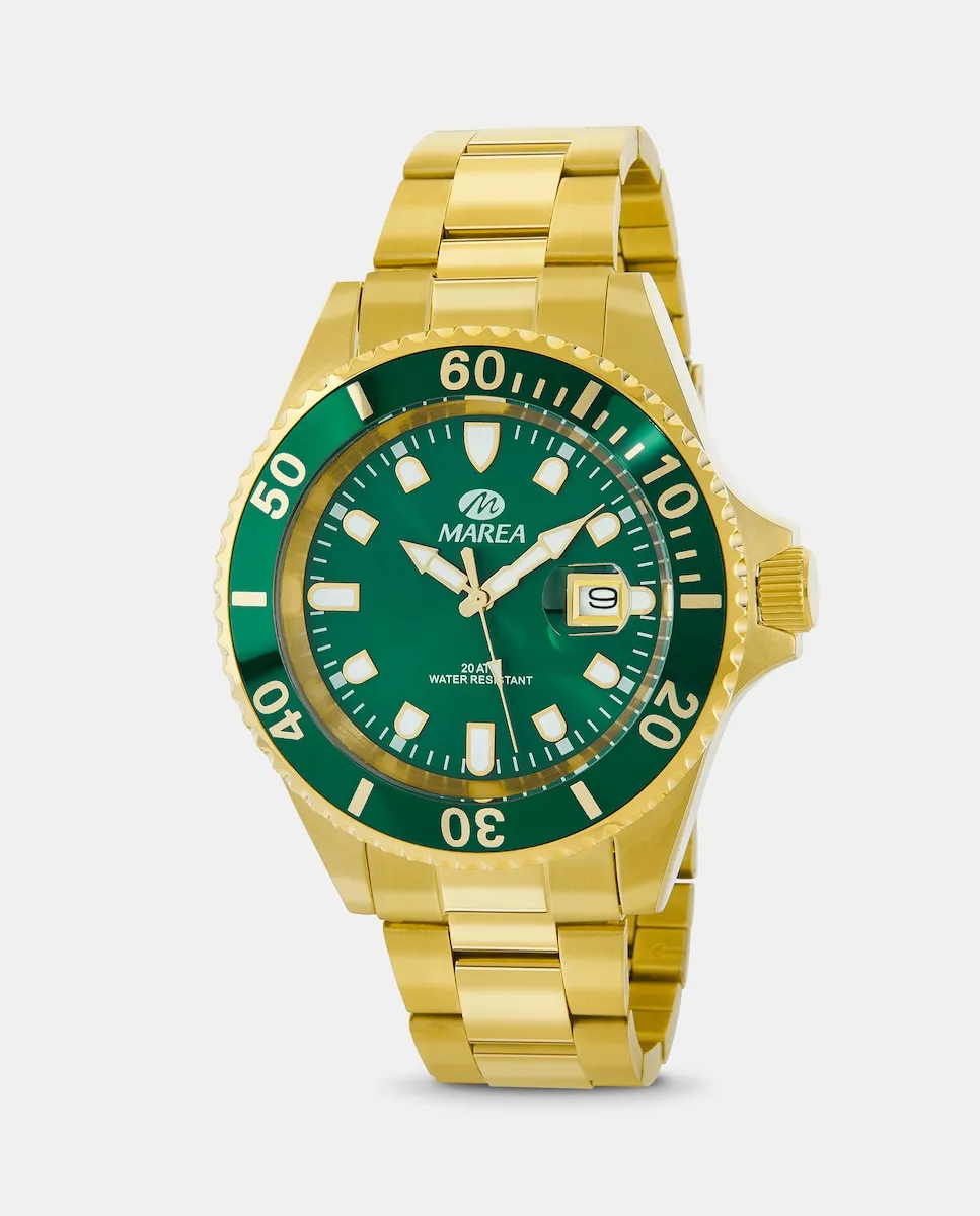B36094/21 мужские часы из стали золотистого оттенка с зеленым циферблатом Marea, золото
B36094/21 мужские часы из стали золотистого оттенка с зеленым циферблатом Marea, золото