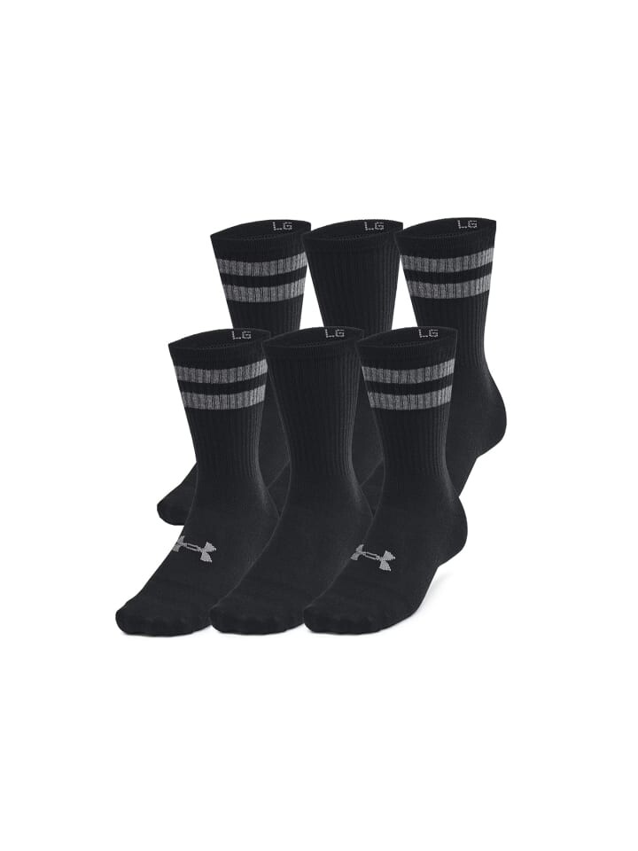 Носки Under Armour Socken UA ESSENTIAL 6PK Crew, черный 
Носки Under Armour Socken UA ESSENTIAL 6PK Crew, черный