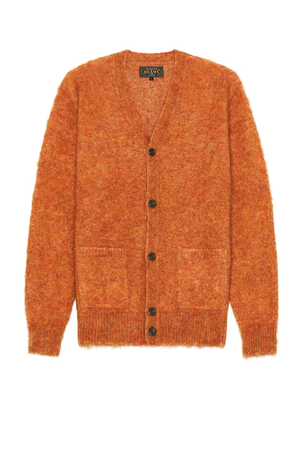 Кардиган стрейч мохер Beams Plus, оранжевый
Кардиган стрейч мохер Beams Plus, оранжевый