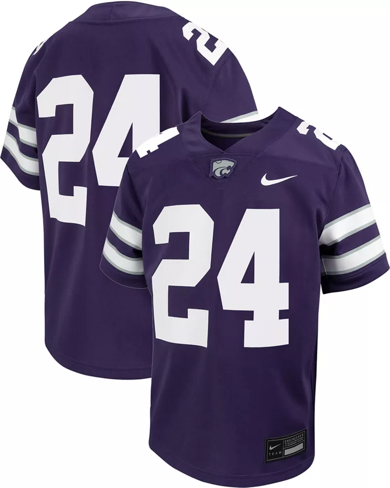 Футболка Nike Toddler Kansas State Wildcats # 24 фиолетовая реплика
Футболка Nike Toddler Kansas State Wildcats # 24 фиолетовая реплика