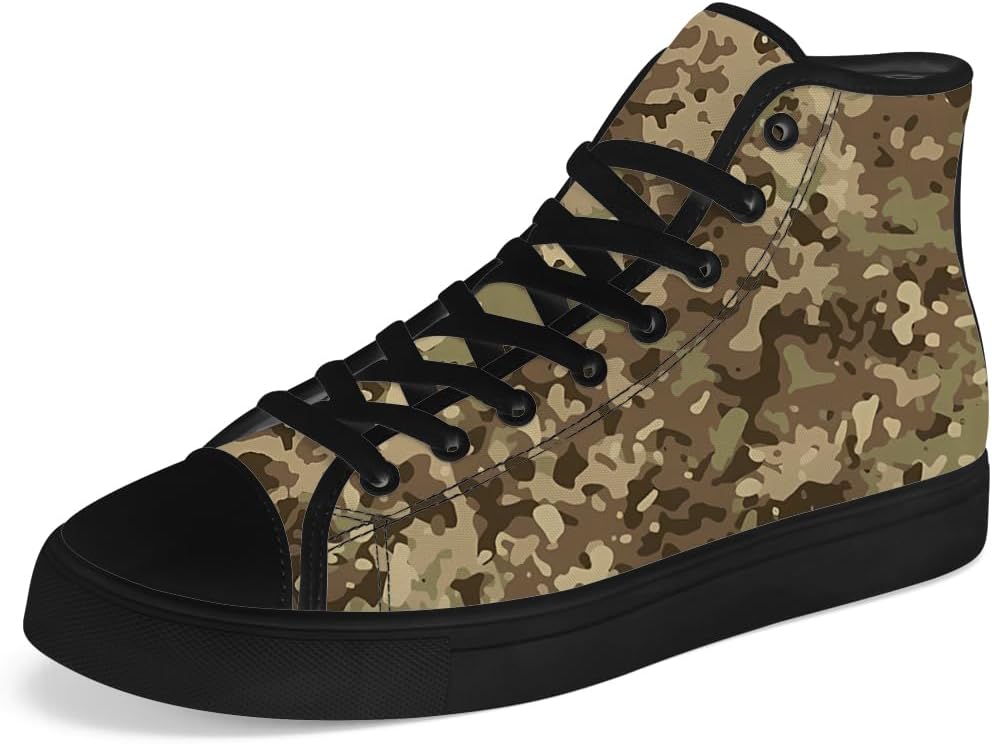 Мужские и женские высокие кеды из холщовой ткани зеленого камуфляжа, высокие кроссовки с шнуровкой, повседневная обувь, подарок для мужчин и женщин Chebing
Мужские и женские высокие кеды из холщовой ткани зеленого камуфляжа, высокие кроссовки с шнуровкой, повседневная обувь, подарок для мужчин и женщин Chebing