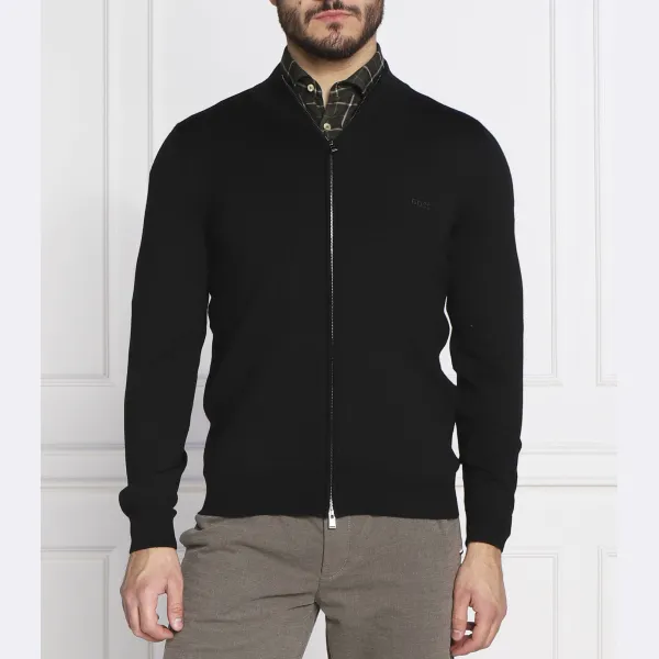 Облегающий свитер из шерсти Albany Boss, черный
Облегающий свитер из шерсти Albany Boss, черный