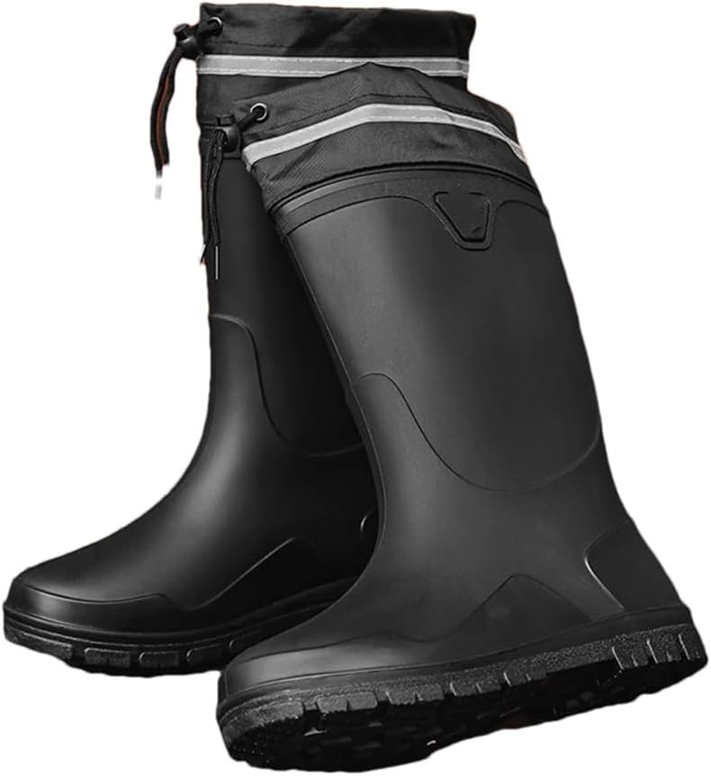 Мужские дождевые ботинки Wjnvfioo, водонепроницаемые резиновые ботинки для дождя, для работы и рыбалки, долговечные, нескользящие садовые ботинки, черный
Мужские дождевые ботинки Wjnvfioo, водонепроницаемые резиновые ботинки для дождя, для работы и рыбалки, долговечные, нескользящие садовые ботинки, черный