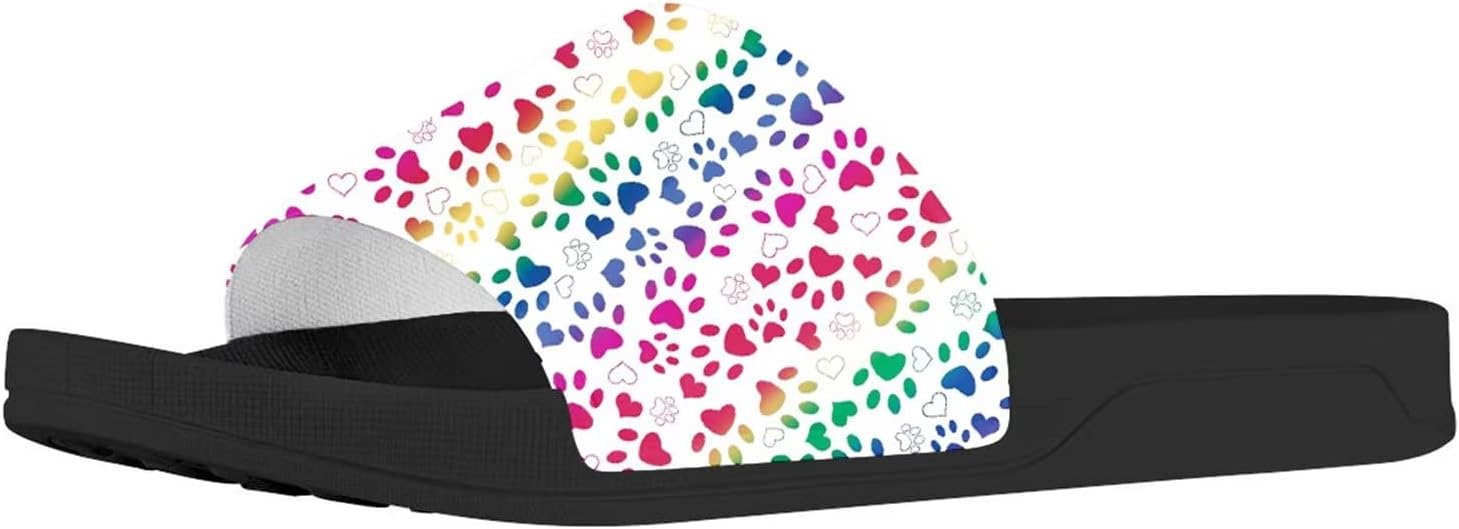 Мужские и женские слайд-сандалии Forchrinse с ярким тай-дай рисунком бабочки, легкие тапочки с открытым носком для комфорта, для дома и улицы, Rainbow Dog Paw Print
Мужские и женские слайд-сандалии Forchrinse с ярким тай-дай рисунком бабочки, легкие тапочки с открытым носком для комфорта, для дома и улицы, Rainbow Dog Paw Print