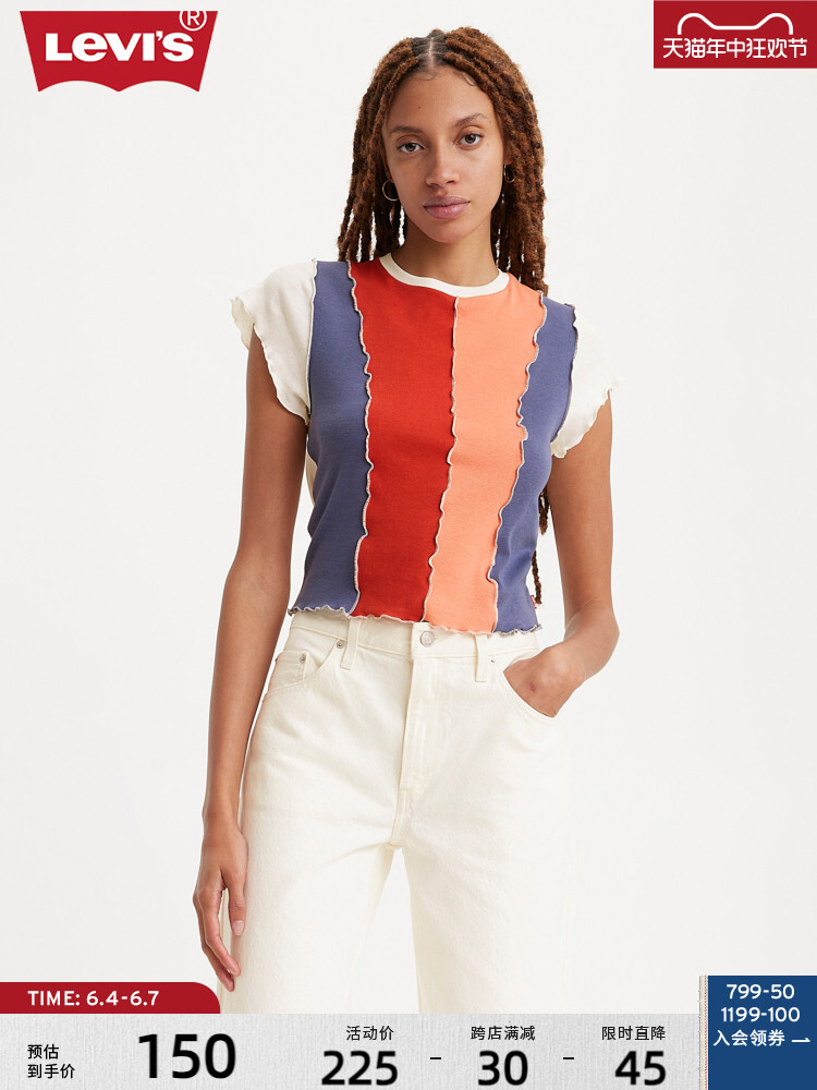 Футболка женская Levi's с короткими рукавами, белый / красный
Футболка женская Levi's с короткими рукавами, белый / красный