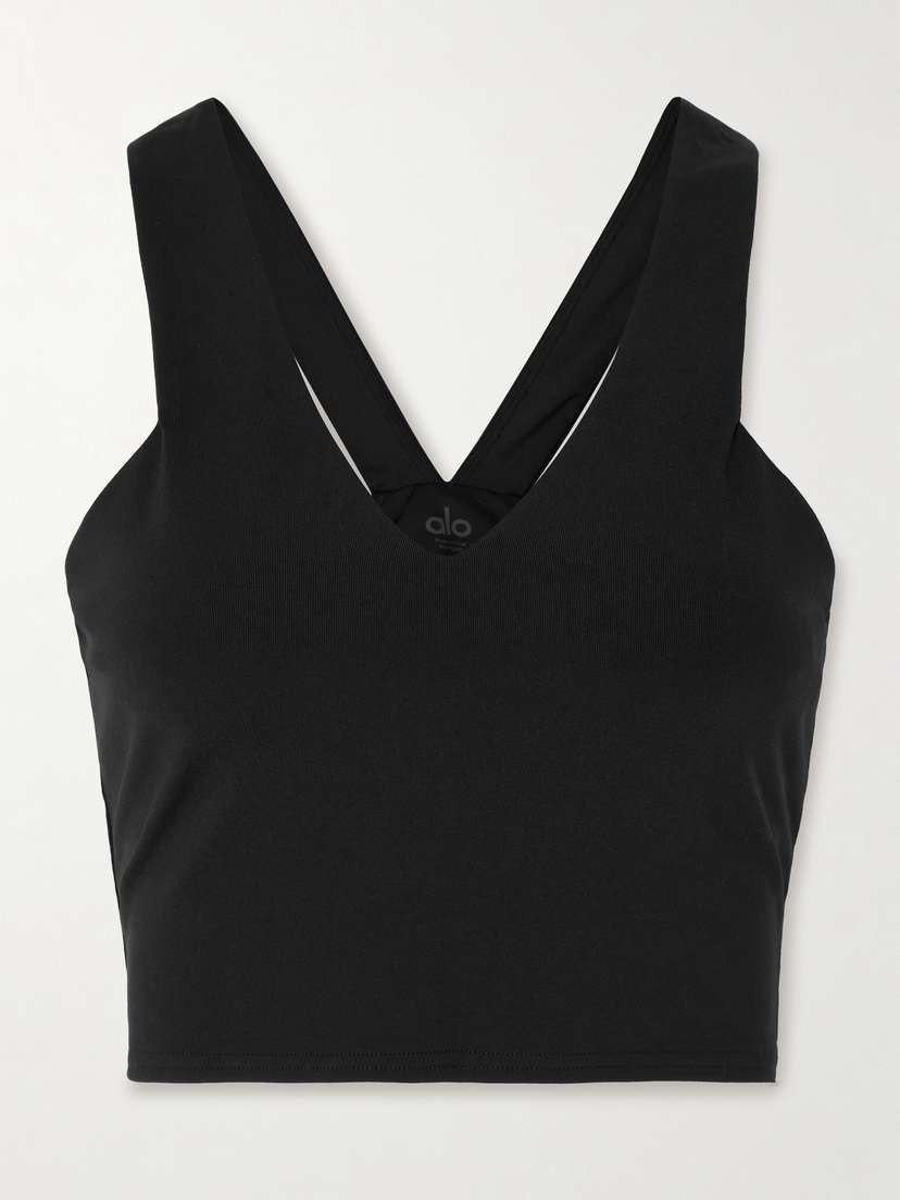 Настоящий спортивный бюстгальтер с аэрографией Alo Yoga, черный
Настоящий спортивный бюстгальтер с аэрографией Alo Yoga, черный