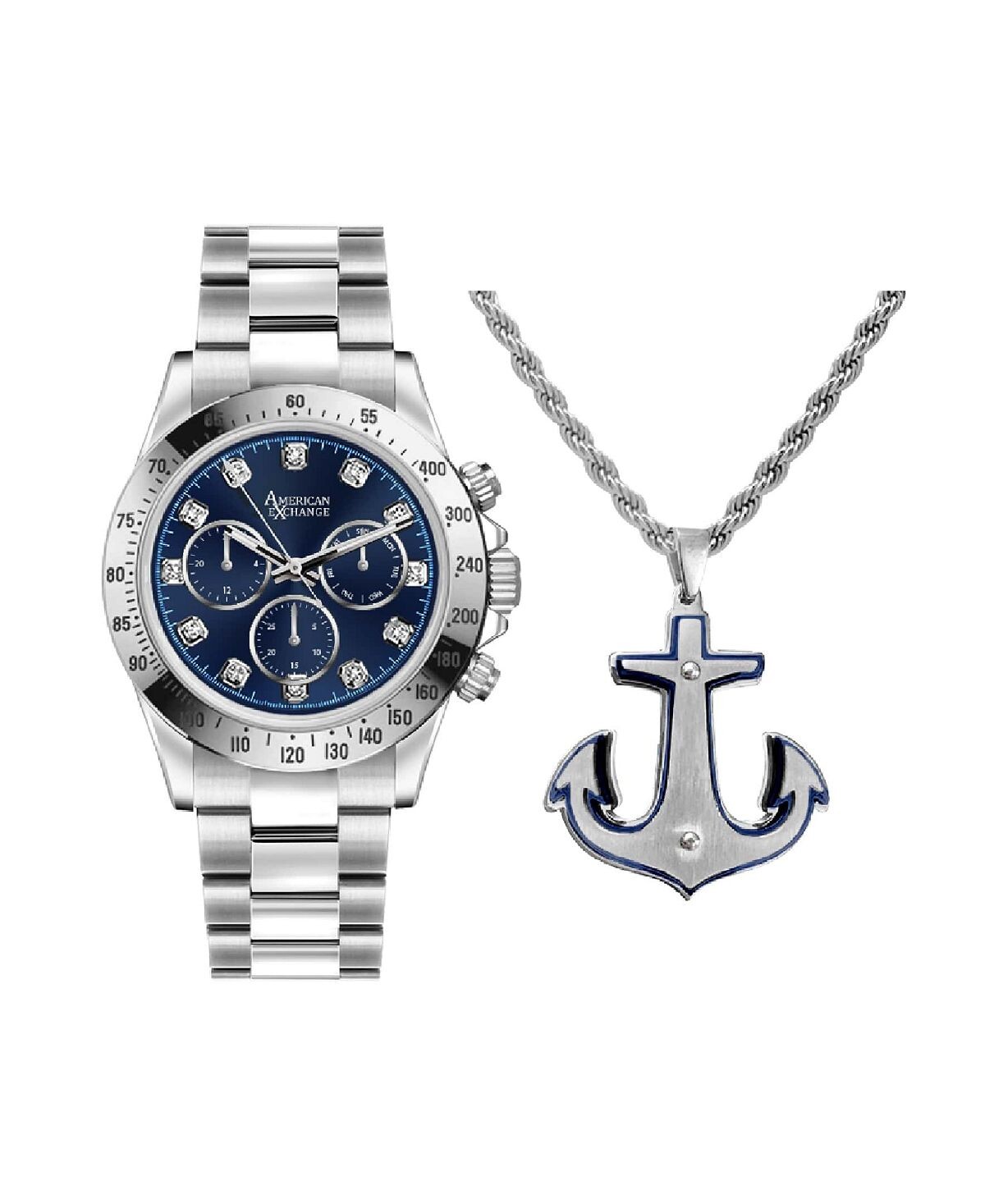 Мужские аналоговые кварцевые часы с металлическим браслетом серебристого цвета с тремя стрелками, 46 мм, подарочный набор American Exchange
Мужские аналоговые кварцевые часы с металлическим браслетом серебристого цвета с тремя стрелками, 46 мм, подарочный набор American Exchange