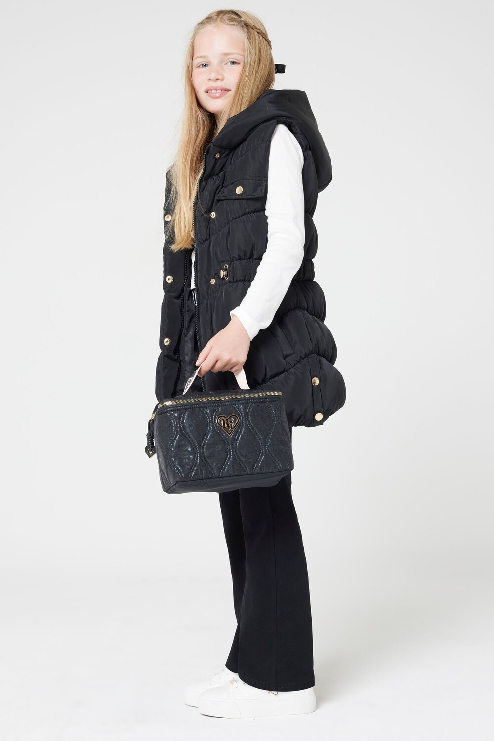 Жилет с капюшоном из искусственного меха для девочек River Island, черный
Жилет с капюшоном из искусственного меха для девочек River Island, черный