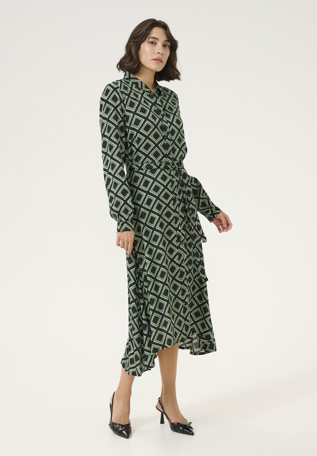 Платье-рубашка OLINE Kaffe, черный 
Платье-рубашка OLINE Kaffe, черный