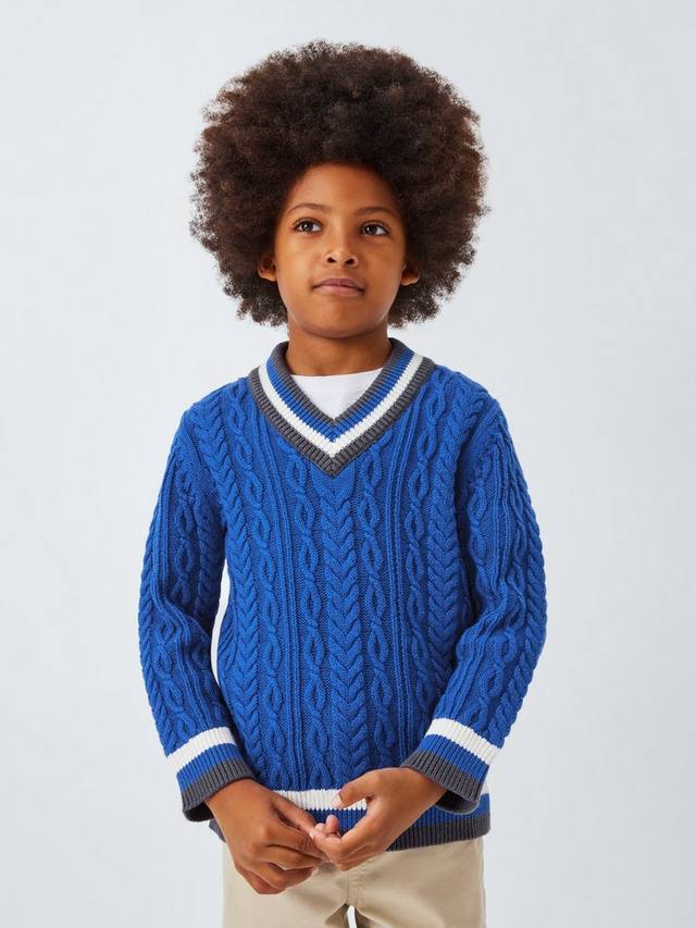 Детский джемпер с V-образным вырезом и контрастной отделкой John Lewis, Crown Blue
Детский джемпер с V-образным вырезом и контрастной отделкой John Lewis, Crown Blue