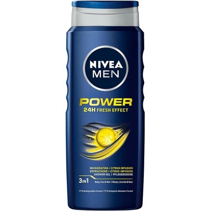 Гель для душа Men Power Fresh 500мл, Nivea
Гель для душа Men Power Fresh 500мл, Nivea