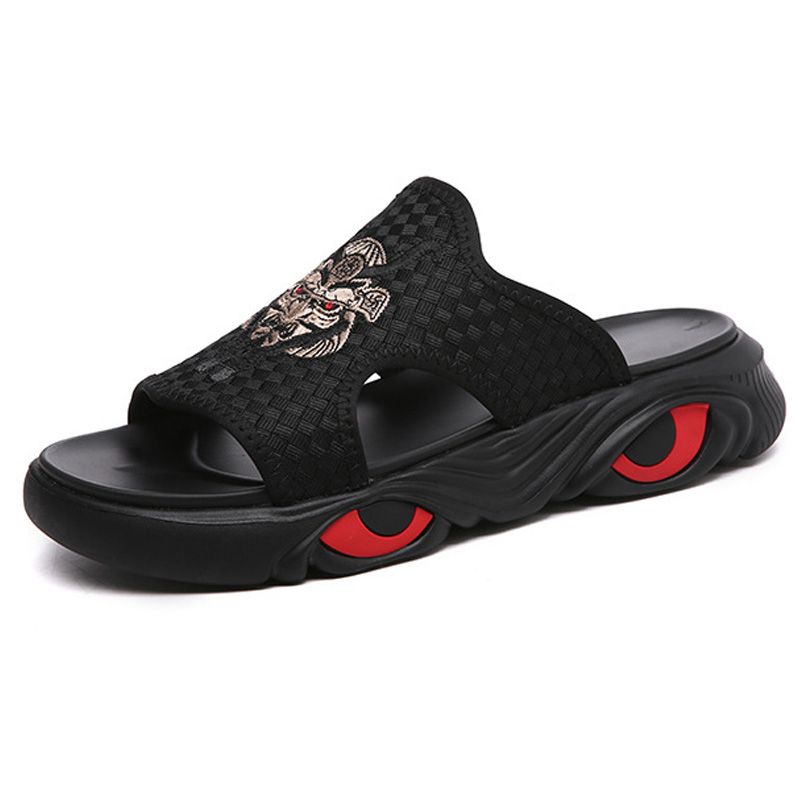 SENJIALUO Тапочки-слайды мужские, черные, с вышивкой, износостойкие
SENJIALUO Тапочки-слайды мужские, черные, с вышивкой, износостойкие