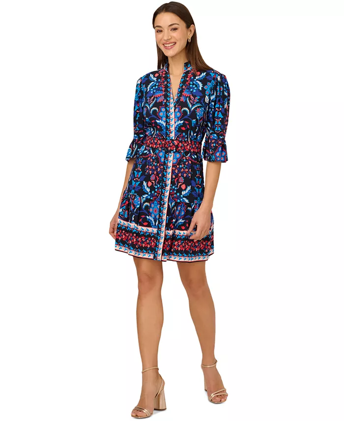 Женское платье с поясом и расклешенной юбкой, с рукавом 3/4 от Adrianna Papell, синий
Женское платье с поясом и расклешенной юбкой, с рукавом 3/4 от Adrianna Papell, синий