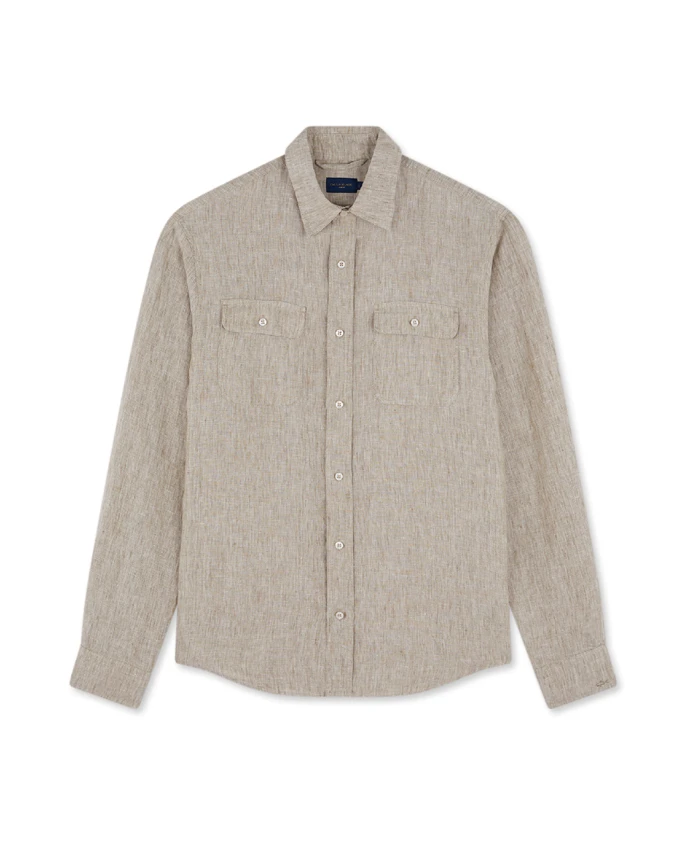 Льняная рубашка-накидка Paul & Shark, бежевый
Льняная рубашка-накидка Paul & Shark, бежевый