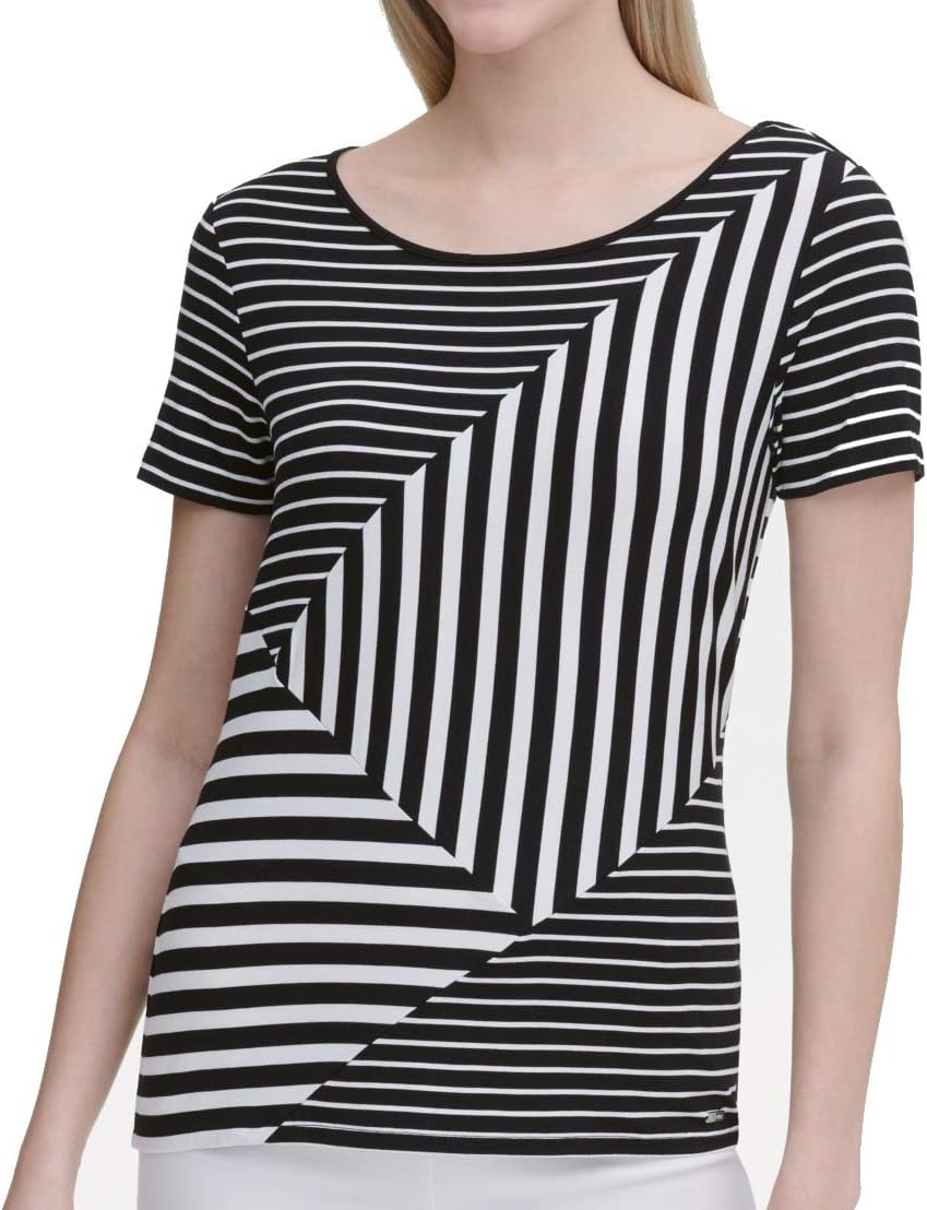 Женская футболка Calvin Klein с коротким рукавом и разноцветными полосками, Black/White Multi, Белый, Женская футболка Calvin Klein с коротким рукавом и разноцветными полосками, Black/White Multi
Женская футболка Calvin Klein с коротким рукавом и разноцветными полосками, Black/White Multi, Белый, Женская футболка Calvin Klein с коротким рукавом и разноцветными полосками, Black/White Multi