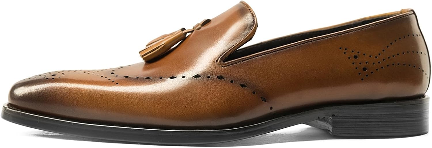 Мужские лоферы с кисточками WinDhana - кожаные слипоны с квадратным носком для работы и повседневной носки 206-Y09, коричневый
Мужские лоферы с кисточками WinDhana - кожаные слипоны с квадратным носком для работы и повседневной носки 206-Y09, коричневый