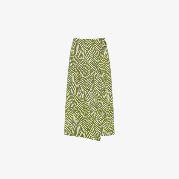 Юбка миди из хлопка с линейным принтом и запахом спереди Whistles, мультиколор
Юбка миди из хлопка с линейным принтом и запахом спереди Whistles, мультиколор