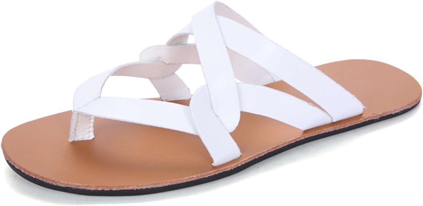 Мужские кожаные шлепанцы NEUUGO с ремешками, плоская подошва, модные летние шлепки на стопу, удобные, с антискользящей подошвой, с зажимом для пальцев, пляжные тапочки для работы, прогулок и повседневного ношения, белый
Мужские кожаные шлепанцы NEUUGO с ремешками, плоская подошва, модные летние шлепки на стопу, удобные, с антискользящей подошвой, с зажимом для пальцев, пляжные тапочки для работы, прогулок и повседневного ношения, белый