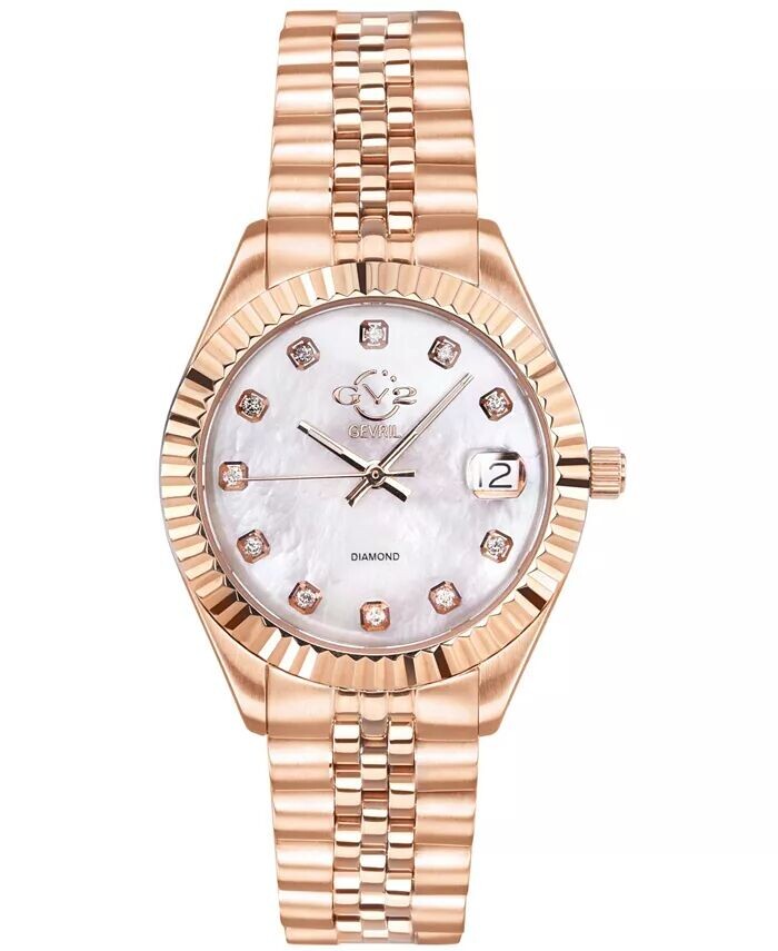 Женские часы GV2 Неаполь с ионным покрытием розового цвета, швейцарские кварцевые часы-браслет, 34 мм Gevril
Женские часы GV2 Неаполь с ионным покрытием розового цвета, швейцарские кварцевые часы-браслет, 34 мм Gevril