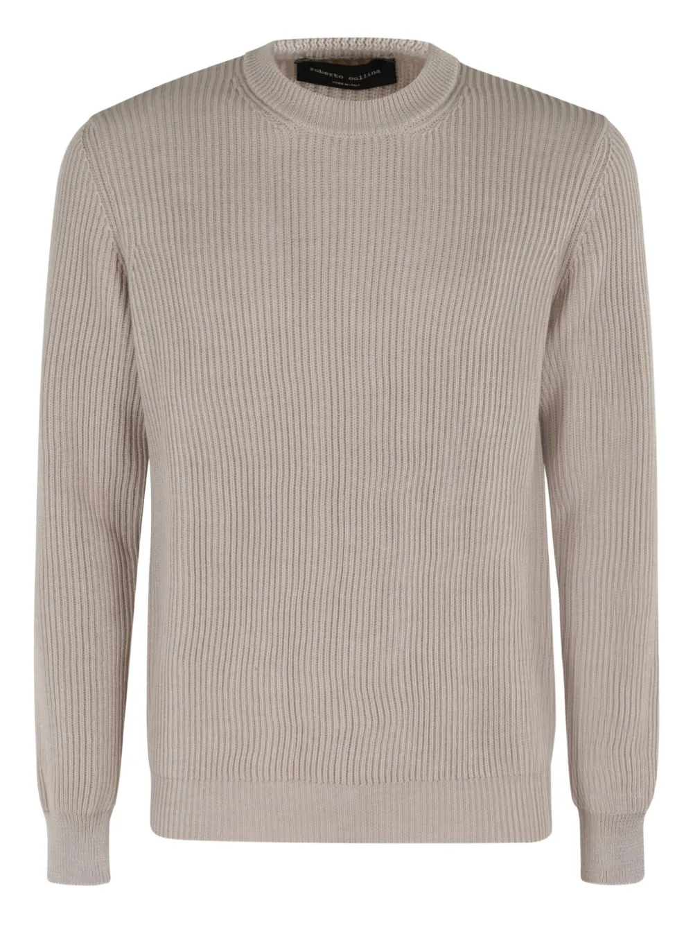 Ребристый свитер с круглым вырезом Roberto Collina, нейтральный
Ребристый свитер с круглым вырезом Roberto Collina, нейтральный
