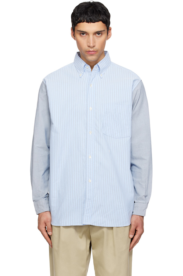 Рубашка-Поло в сине-серую полоску с пуговицами Nanamica, Sax
Рубашка-Поло в сине-серую полоску с пуговицами Nanamica, Sax