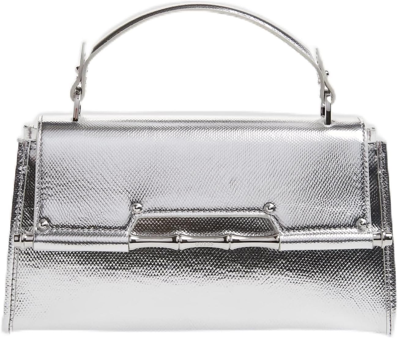 Iris Metallic кожаная сумка с верхней ручкой GUESS, Silver
Iris Metallic кожаная сумка с верхней ручкой GUESS, Silver