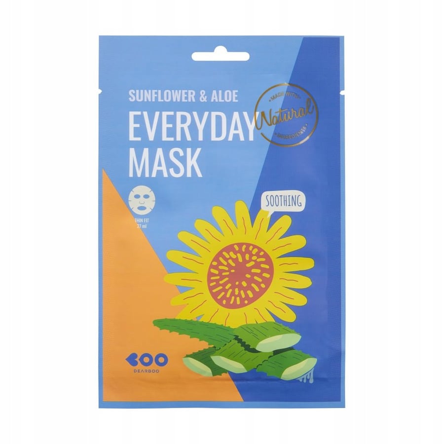 DEARBOO Успокаивающая тканевая маска ПОДСОЛНЕЧНИК И АЛОЭ, 27 мл
DEARBOO Успокаивающая тканевая маска ПОДСОЛНЕЧНИК И АЛОЭ, 27 мл