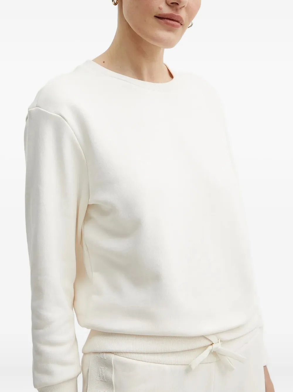 Хлопковая толстовка с ребристым подолом Armani Exchange, белый
Хлопковая толстовка с ребристым подолом Armani Exchange, белый