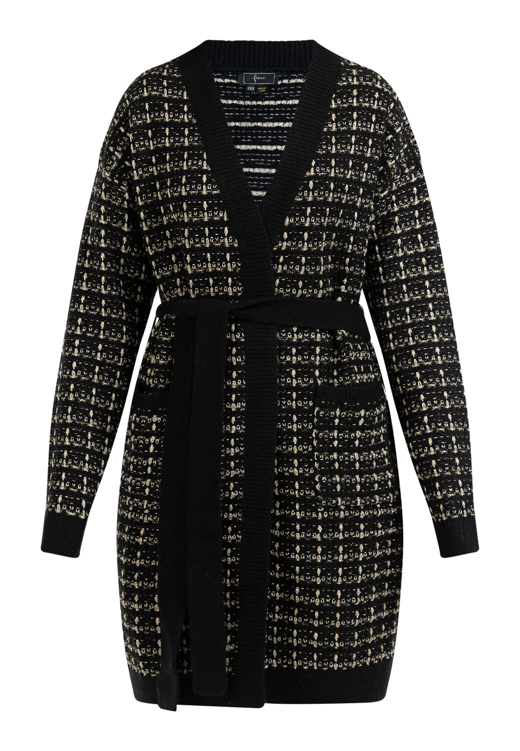 Толстовка faina Cardigan Mit Effektgarn, черный
Толстовка faina Cardigan Mit Effektgarn, черный