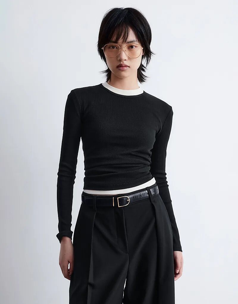 & Other Stories — мягкий трикотажный лонгслив с длинными рукавами в рубчик, черный цвет
& Other Stories — мягкий трикотажный лонгслив с длинными рукавами в рубчик, черный цвет