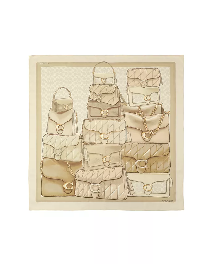 Шелковый платок с принтом Stacked Tabby Bags COACH, мультиколор
Шелковый платок с принтом Stacked Tabby Bags COACH, мультиколор