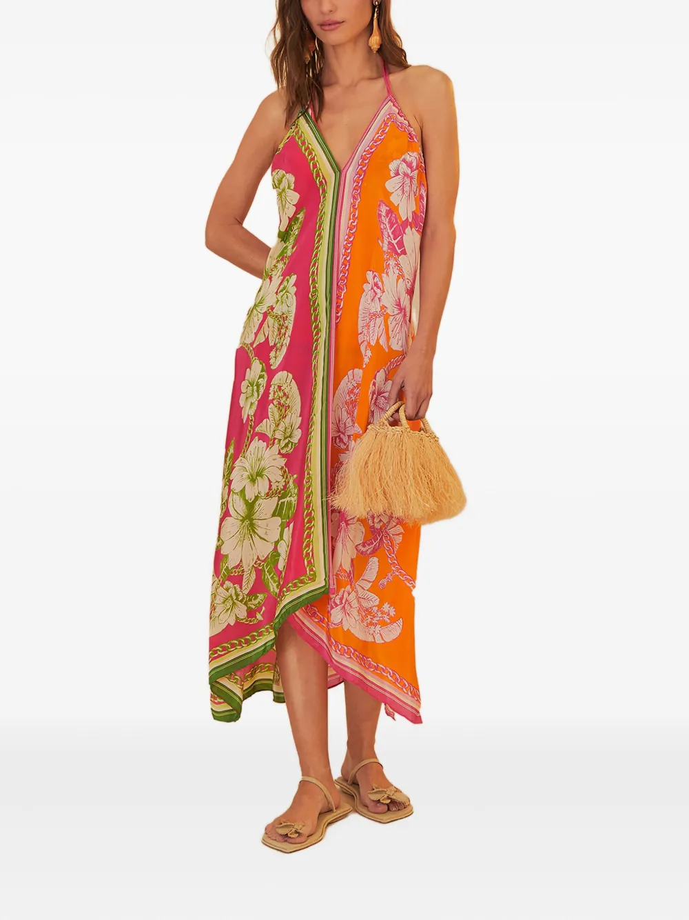 Платье миди с цветочным принтом Farm Rio, оранжевый
Платье миди с цветочным принтом Farm Rio, оранжевый