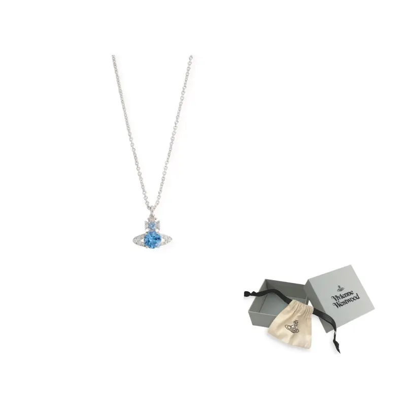Vivienne Westwood Латунное ожерелье Saturn Styling со сверкающими стразами Unisex Silver/Sea Blue
Vivienne Westwood Латунное ожерелье Saturn Styling со сверкающими стразами Unisex Silver/Sea Blue