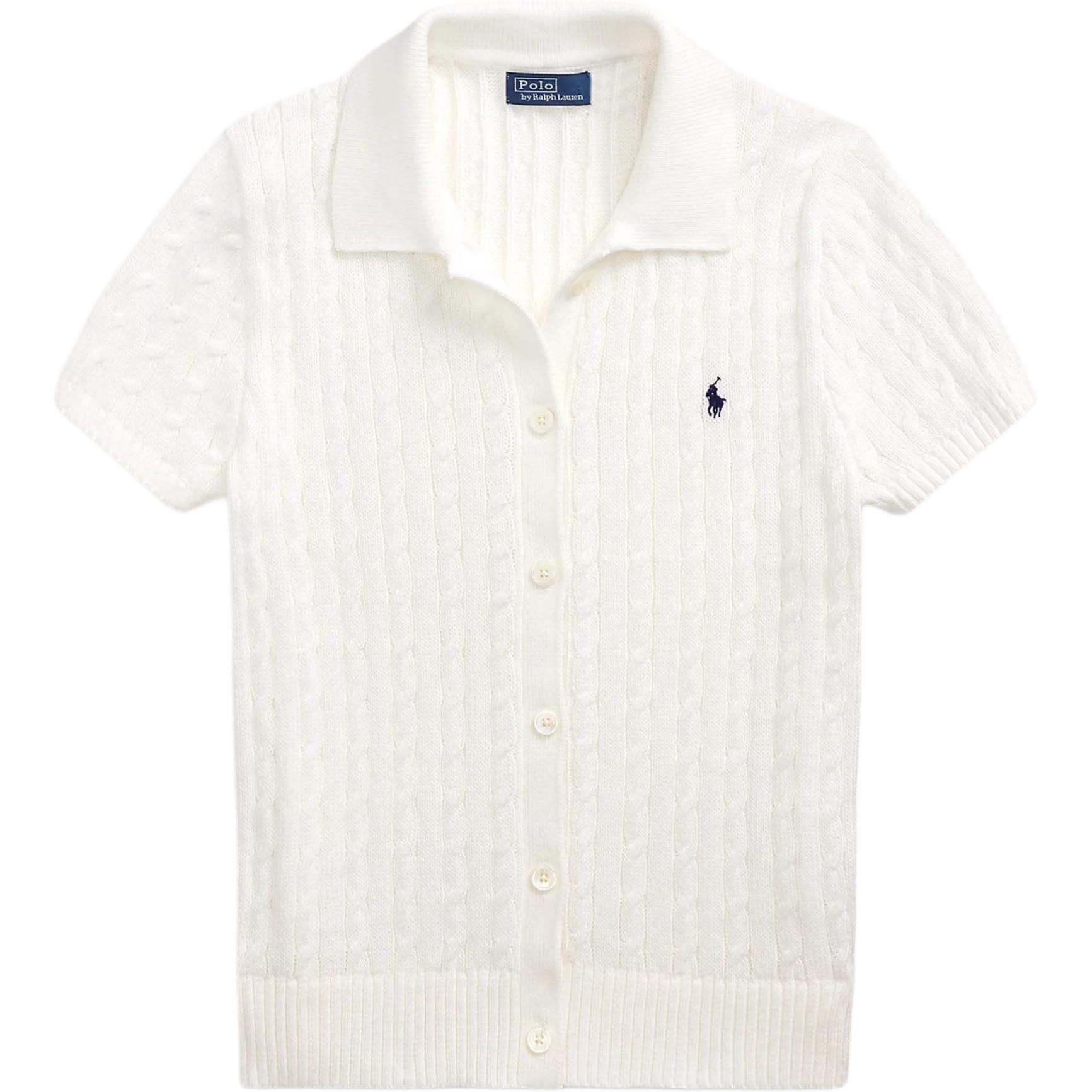 Polo Ralph Lauren Кабельный короткий рукав поло кардиган
Polo Ralph Lauren Кабельный короткий рукав поло кардиган