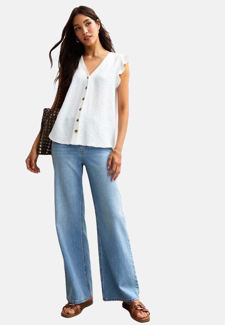 Блуза New Look RUFFLE TRIM BUTTON UP, White
Блуза New Look RUFFLE TRIM BUTTON UP, White