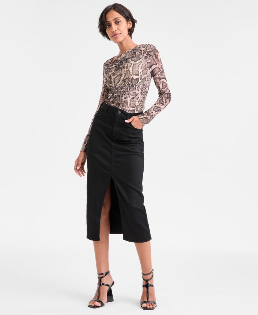 Женская джинсовая юбка миди Mila GUESS, Space Black
Женская джинсовая юбка миди Mila GUESS, Space Black