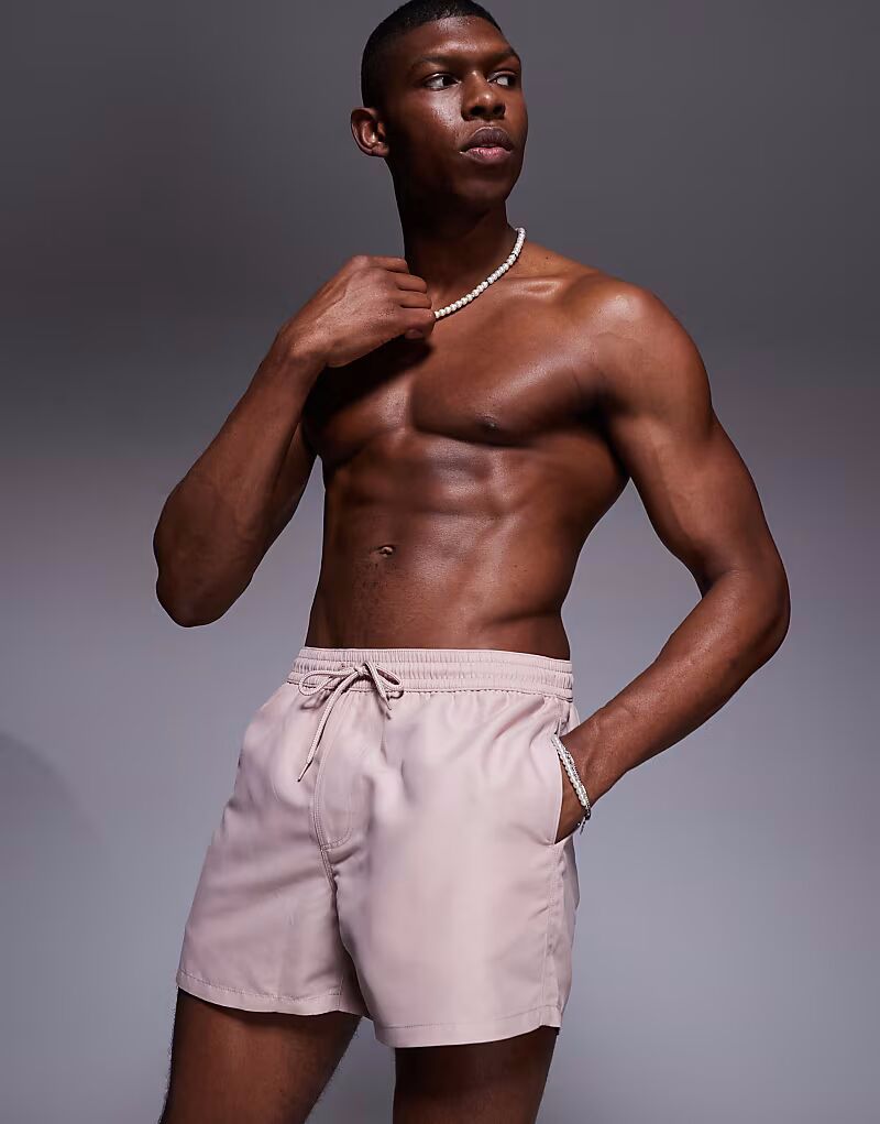 Короткие шорты для плавания ASOS DESIGN светло-коричневого цвета
Короткие шорты для плавания ASOS DESIGN светло-коричневого цвета