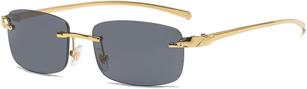 Солнцезащитные очки с защитой от УФ-излучения UV400 | Без оправы, в стиле панк, с металлическими разноцветными линзами | Для женщин и мужчин, для занятий спортом на открытом воздухе и вождения DSVIGF, Gold-black
Солнцезащитные очки с защитой от УФ-излучения UV400 | Без оправы, в стиле панк, с металлическими разноцветными линзами | Для женщин и мужчин, для занятий спортом на открытом воздухе и вождения DSVIGF, Gold-black