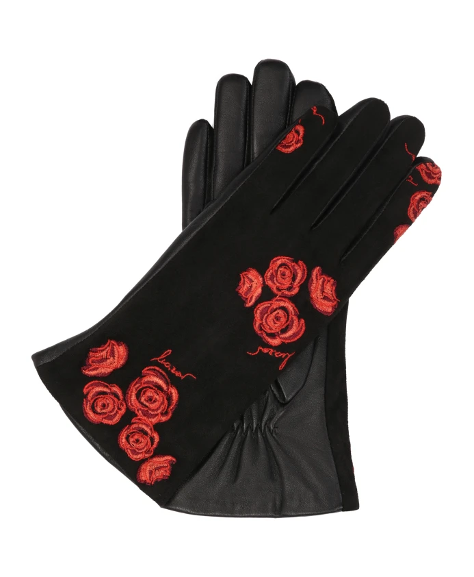 Элегантные перчатки с вышитыми красными цветами. Kazar, черный
Элегантные перчатки с вышитыми красными цветами. Kazar, черный