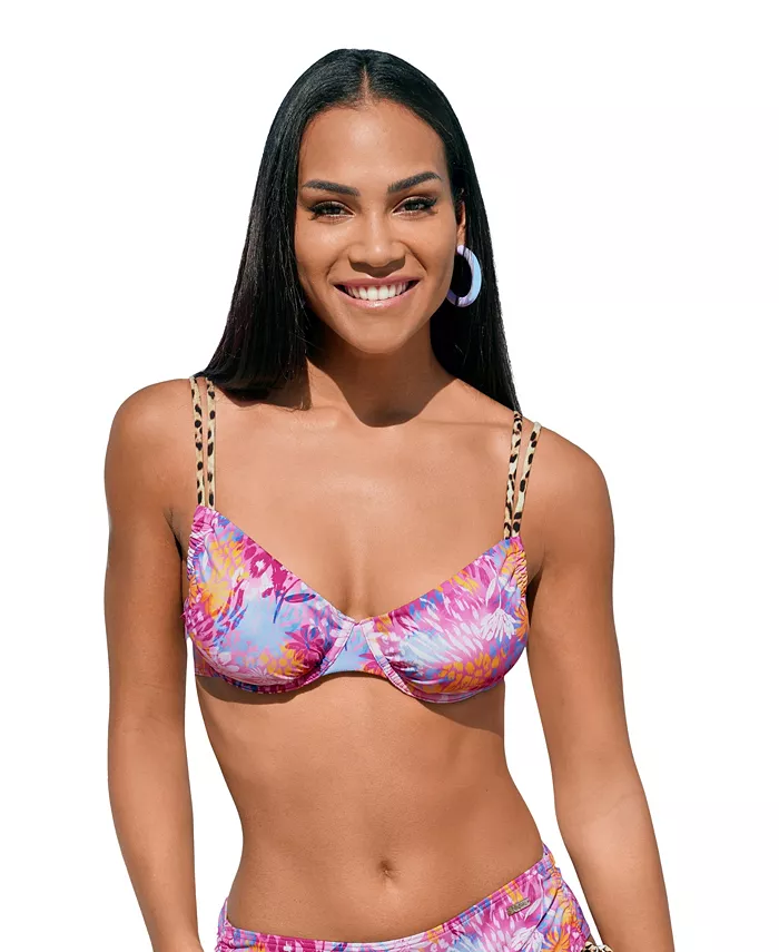 Женский купальник бикини на косточках с леопардовым принтом и цветочным принтом, размеры топа и бюстгальтера LASCANA, розовый
Женский купальник бикини на косточках с леопардовым принтом и цветочным принтом, размеры топа и бюстгальтера LASCANA, розовый