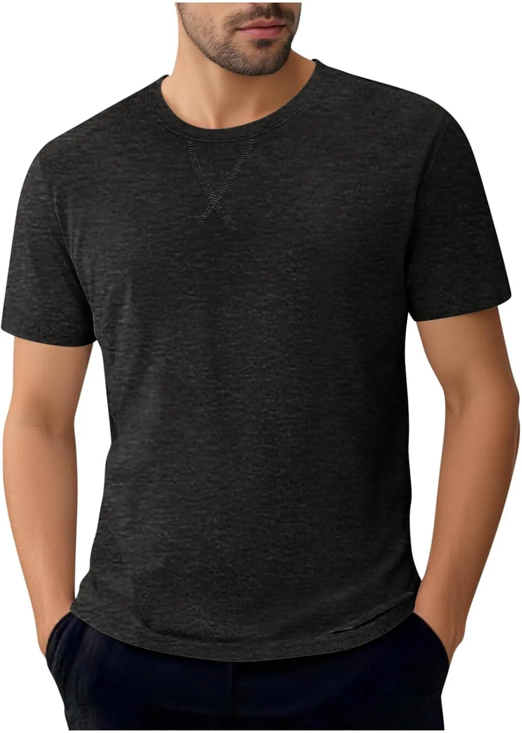 Мужская футболка с коротким рукавом и круглым вырезом для тренировок
Мужская футболка с коротким рукавом и круглым вырезом для тренировок