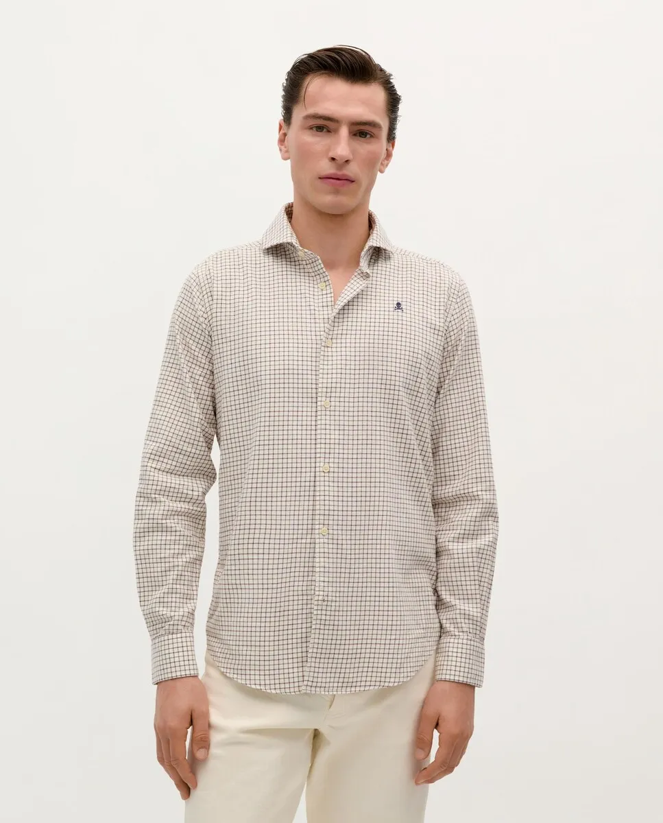 Мужская клетчатая хлопковая рубашка Scalpers, фиолетовый
Мужская клетчатая хлопковая рубашка Scalpers, фиолетовый